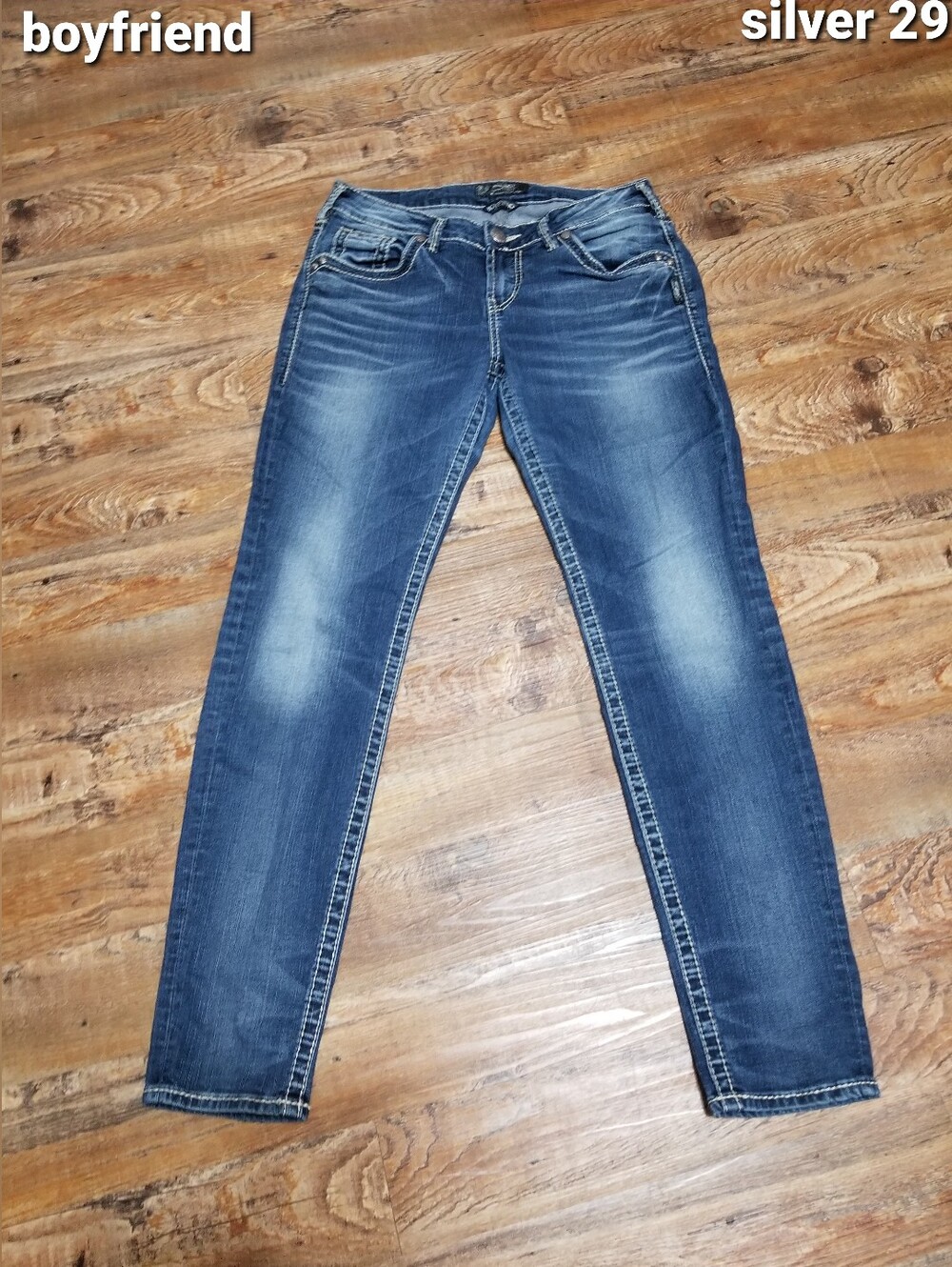 Silver Jean Blue Washed Boyfriend 29 Denim